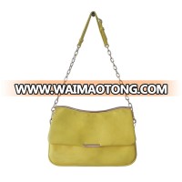 Women Custom PU Tote Handbag Yellow Tote Shoulder Bag