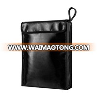 Double layered zipper fireproof document bag for money cash