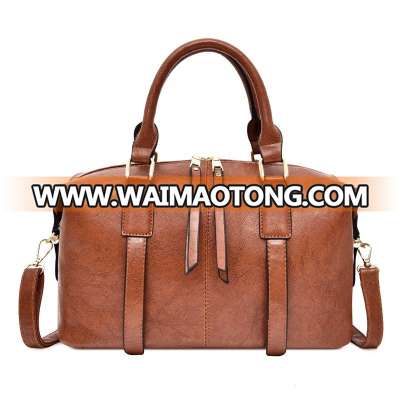 Europe style fashion elegant large vintage PU leather women shoulder handbags