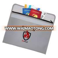 15 x 11 Inches Non-Itchy Silicone Coated Fire Resistant Storage Pouch Safe Fireproof Bag for Money Documents Laptop