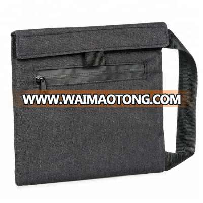 7 x 6 Inches custom black men ador resistant pouch activated carbon lined bag