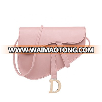 Trending durable pu leather ladies shoulder bag crossbody saddle handbag