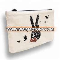 Customized travel portable activated carbon lining canvas zipper odor proof bag