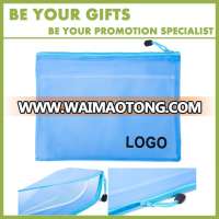 Promotional Customize Logo A4 A5 pvc ziplock document bag waterproof zipper file bag