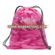 Personalized fashion draw cord backpack with a front pocket