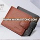 short classic style ancients zipper head layer cowhide real leather men's wallet