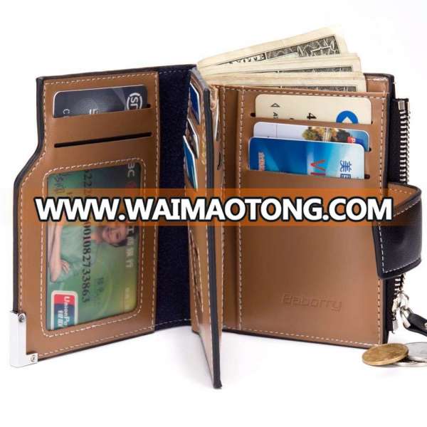 Newest Gents Blocking Wallet Custom PU Leather Men Wallet for Man